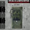 imageIron InfideI Battle Bottle Sleeve  64 oz and 32 oz Water Bottle Sleeve Only for Half Gallon 1L Steel Water Bottle  Rugged Cover with Molle for Versatile Design with Storage for Phone Wallet ampamp Keys32oz Overland  Green
