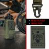 imageIron InfideI Battle Bottle Sleeve  64 oz and 32 oz Water Bottle Sleeve Only for Half Gallon 1L Steel Water Bottle  Rugged Cover with Molle for Versatile Design with Storage for Phone Wallet ampamp Keys32oz Live Free  Green
