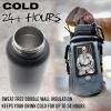 imageIron Infidel Battle Bottle  Half Gallon Insulated Water Bottle with Paracord Handle  Large 64 oz Stainless Steel Water Jug ampamp Rugged Removable Sleeve For Keys Wallet Phone Black Camo 2 Liter32oz  Earned  Not Given
