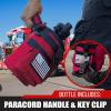 imageIron Infidel Battle Bottle  Half Gallon Insulated Water Bottle with Paracord Handle  Large 64 oz Stainless Steel Water Jug ampamp Rugged Removable Sleeve For Keys Wallet Phone Black Camo 2 Liter64oz  Red Line