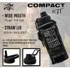 imageIron Infidel Battle Bottle  Half Gallon Insulated Water Bottle with Paracord Handle  Large 64 oz Stainless Steel Water Jug ampamp Rugged Removable Sleeve For Keys Wallet Phone Black Camo 2 Liter32oz  Black Camo