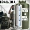 imageIron Infidel Battle Bottle  Half Gallon Insulated Water Bottle with Paracord Handle  Large 64 oz Stainless Steel Water Jug ampamp Rugged Removable Sleeve For Keys Wallet Phone Black Camo 2 Liter64oz  Live Free