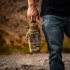 imageIron Infidel Battle Bottle  Half Gallon Insulated Water Bottle with Paracord Handle  Large 64 oz Stainless Steel Water Jug ampamp Rugged Removable Sleeve For Keys Wallet Phone Black Camo 2 Liter32oz  Camo OCP