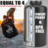imageIron Infidel Battle Bottle  Half Gallon Insulated Water Bottle with Paracord Handle  Large 64 oz Stainless Steel Water Jug ampamp Rugged Removable Sleeve For Keys Wallet Phone Black Camo 2 Liter64oz  Join or Die