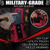 imageIron Infidel Battle Bottle  Half Gallon Insulated Water Bottle with Paracord Handle  Large 64 oz Stainless Steel Water Jug ampamp Rugged Removable Sleeve For Keys Wallet Phone Black Camo 2 Liter64oz  Red Line