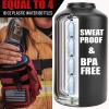 imageIron Infidel Battle Bottle  Half Gallon Insulated Water Bottle with Paracord Handle  Large 64 oz Stainless Steel Water Jug ampamp Rugged Removable Sleeve For Keys Wallet Phone Black Camo 2 Liter64oz  Red Line