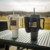 imageIron Infidel Tactical Tumbler with Straw Lid  40oz Insulated Tumbler for Men ampamp Women that Fits Car Cup Holder with Rugged Sleeve to Store Keys Wallet ampamp Phone  Stealth Black40 Oz  Glacier