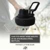 imageWater Bottle Lid Replacement for Battle Bottle  Straw Lid and Chug Cap Tops for 32 oz 40 oz and 64 oz Wide Mouth Vacuum Sealed Water Bottles by Iron InfideIBlack