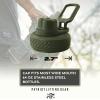 imageWater Bottle Lid Replacement for Battle Bottle  Straw Lid and Chug Cap Tops for 32 oz 40 oz and 64 oz Wide Mouth Vacuum Sealed Water Bottles by Iron InfideIGreen