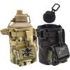 imageBattle Bottle  Half Gallon Insulated Water Bottle with Paracord Handle  64 oz Stainless Steel Water Jug with Two Rugged Removable Sleeves for Keys Wallet ampamp Phone Camo Sleeves Bundle
