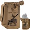 imageIron InfideI Battle Bottle Sleeve  64 oz and 32 oz Water Bottle Sleeve Only for Half Gallon 1L Steel Water Bottle  Rugged Cover with Molle for Versatile Design with Storage for Phone Wallet ampamp KeysJoin or Die  Tan