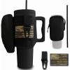 imageIron Infidel Tactical Tumbler with Straw Lid  40oz Insulated Tumbler for Men ampamp Women that Fits Car Cup Holder with Rugged Sleeve to Store Keys Wallet ampamp Phone  Stealth Black40 Oz  Stealth Black