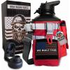 imageIron Infidel Workforce Water Bottle  64 oz Insulated Stainless Steel  Half Gallon Vacuum Water Jug  Paracord Handle Removable Sleeve  Large Thermal Flask  Hiking Camping Workouts RedRed