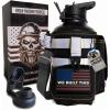 imageIron Infidel Workforce Water Bottle  64 oz Insulated Stainless Steel  Half Gallon Vacuum Water Jug  Paracord Handle Removable Sleeve  Large Thermal Flask  Hiking Camping Workouts RedBlack
