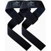 imageWeight Lifting Straps Wrist Straps for Weight Lifting Deadlifting Exercise Strength Training Olympic Lifts Pair of Gym Straps for Grip Strength On Heavy LiftsStealth Black