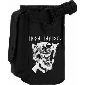 imageIron InfideI Battle Bottle Sleeve  64 oz and 32 oz Water Bottle Sleeve Only for Half Gallon 1L Steel Water Bottle  Rugged Cover with Molle for Versatile Design with Storage for Phone Wallet ampamp KeysSleep Deprived  Black