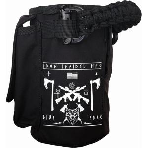 imageIron InfideI Battle Bottle Sleeve  64 oz and 32 oz Water Bottle Sleeve Only for Half Gallon 1L Steel Water Bottle  Rugged Cover with Molle for Versatile Design with Storage for Phone Wallet ampamp KeysLive Free  Black