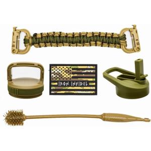 imageIron Infidel Battle Bottle Straw Lid ampamp Cleaner Brush Kit  64 Oz Water Bottle Lid Replacement with Straw Wide Mouth Lid and Long Handle Water Bottle Cleaning Scrub Brush Tool