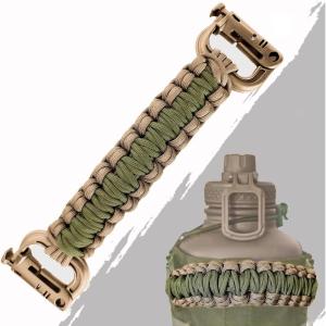 imageIron Infidel Paracord Handle for Battle BottleGreen  Tan