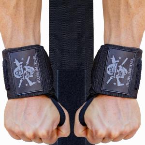 imageIron Infidel Wrist Wraps for Weightlifting  18quot and 24quot Heavy Duty Support for Working Out Gym Accessories for Men  Use for Lifting Crossfit Fitness Exercise Bench Press PowerliftingStealth Black