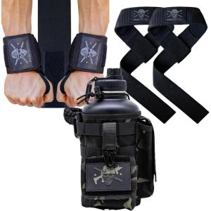 imageIron Infidel Wrist Wraps for Weightlifting  Weight Lifting Straps Wrist Straps for Weight Lifting Battle Bottle  Half Gallon Bundle