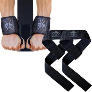 imageIron Infidel Wrist Wraps for Weightlifting 18quot Heavy Duty  Weight Lifting Straps Wrist Straps for Weight Lifting Bundle