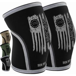 imageKnee Sleeves for Weightlifting ampamp Powerlifting 7mm Pair For Men ampamp Women  Knee Wraps for Weight Lifting Squats Fitness Gym Workout Crossfit  IPF Approved Knee Compression Sleeve Support1776  Black