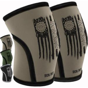 imageKnee Sleeves for Weightlifting ampamp Powerlifting 7mm Pair For Men ampamp Women  Knee Wraps for Weight Lifting Squats Fitness Gym Workout Crossfit  IPF Approved Knee Compression Sleeve Support1776  Tan