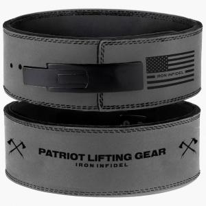 imageWeight Lifting Belt  Lever Gym Belt for Weightlifting 10mm Leather Weight Belt for Men  4 Inches Wide for Support ampamp Stability for Workouts Powerlifting Bodybuilding Fitness ampamp CrossfitPatriot  Gray