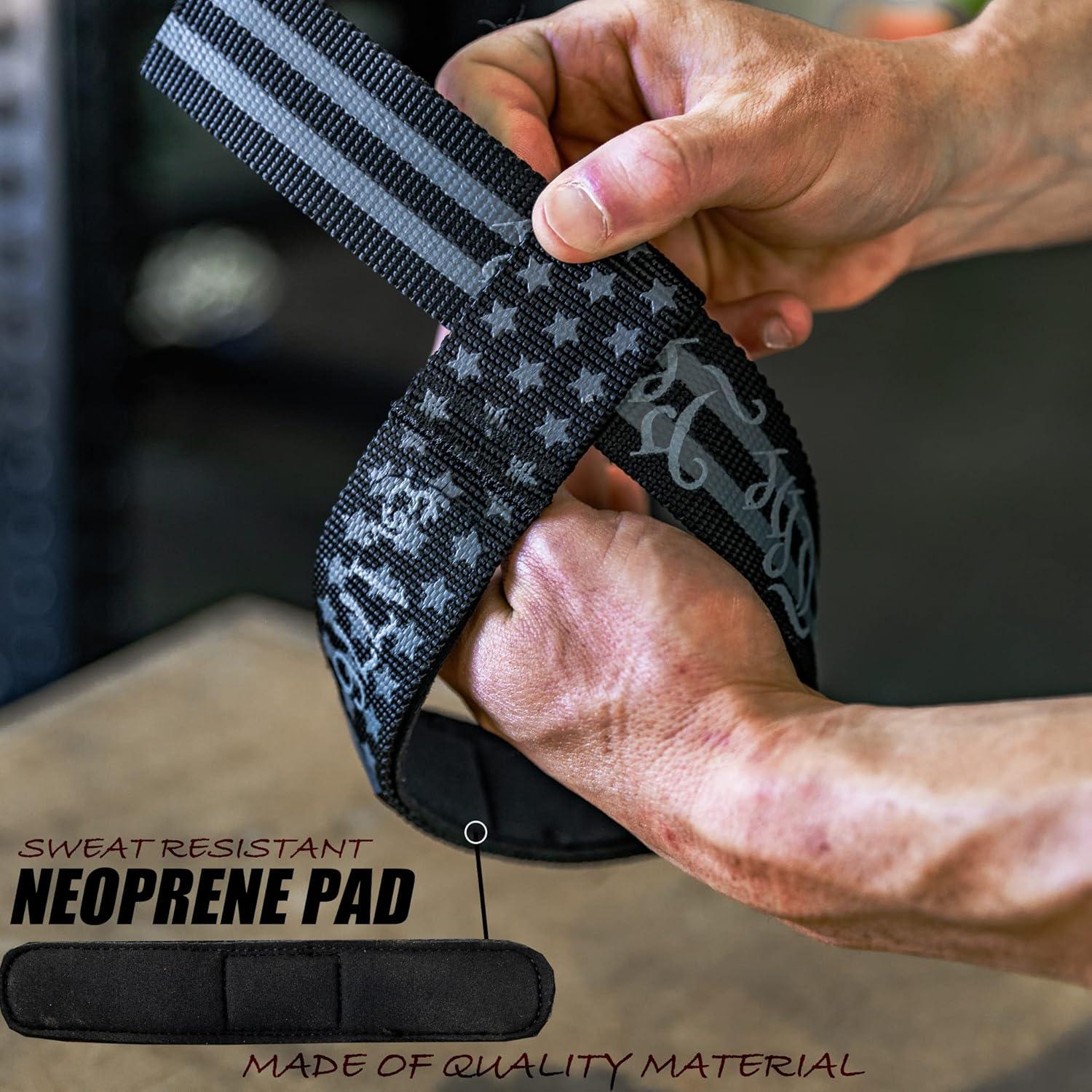 imageIron Infidel Weight Lifting Straps  Wrist Straps for Weight Lifting Deadlifting Exercise Crossfit Strength Training Olympic Lifts  Gym Straps for Grip Strength on BarNylon  1776