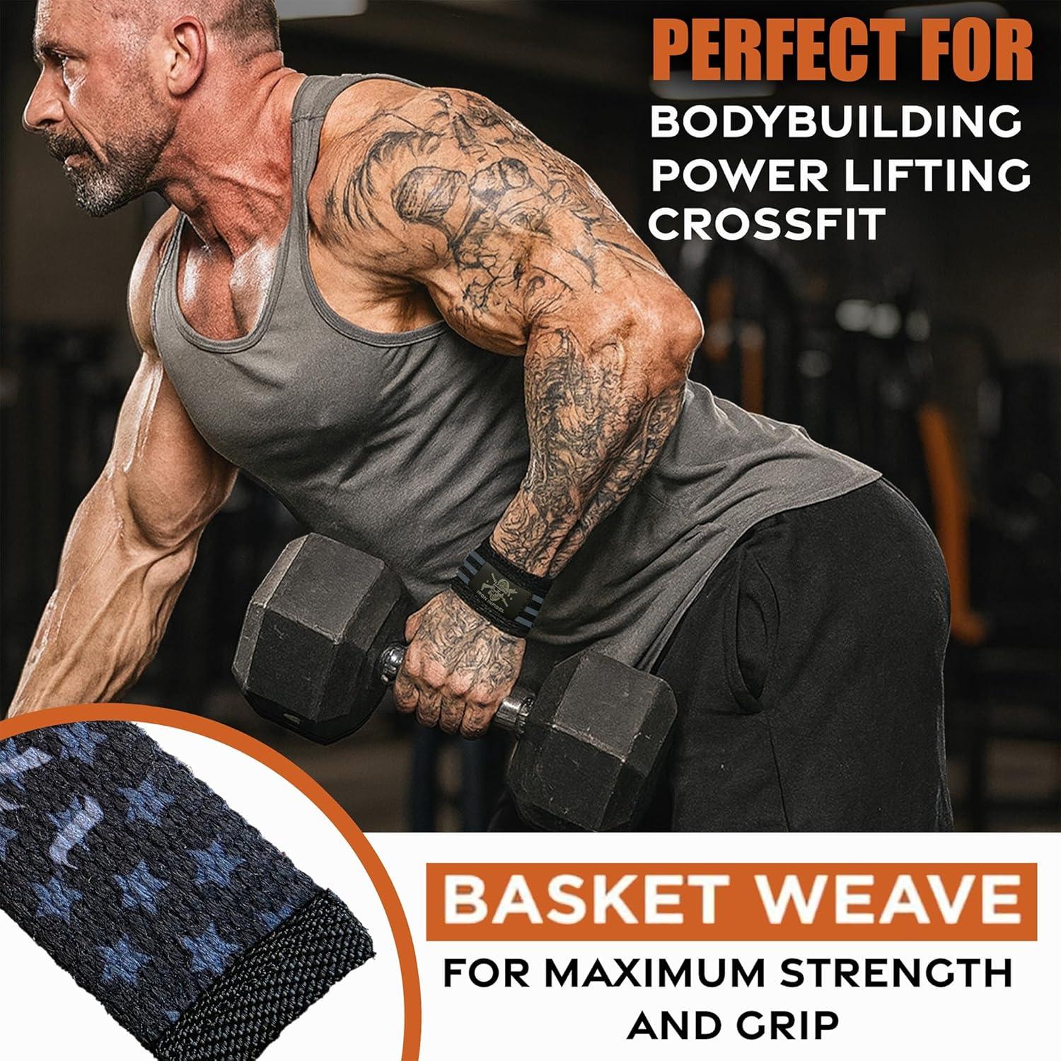 imageIron Infidel Weight Lifting Straps  Wrist Straps for Weight Lifting Deadlifting Exercise Crossfit Strength Training Olympic Lifts  Gym Straps for Grip Strength on BarCotton  1776