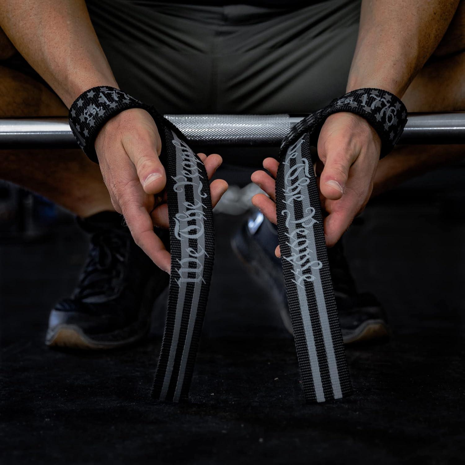 imageIron Infidel Weight Lifting Straps  Wrist Straps for Weight Lifting Deadlifting Exercise Crossfit Strength Training Olympic Lifts  Gym Straps for Grip Strength on BarNylon  1776