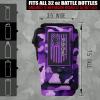 imageIron InfideI Battle Bottle Sleeve  64 oz and 32 oz Water Bottle Sleeve Only for Half Gallon 1L Steel Water Bottle  Rugged Cover with Molle for Versatile Design with Storage for Phone Wallet ampamp Keys32oz Ultraviolet