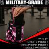 imageIron InfideI Battle Bottle Sleeve  64 oz and 32 oz Water Bottle Sleeve Only for Half Gallon 1L Steel Water Bottle  Rugged Cover with Molle for Versatile Design with Storage for Phone Wallet ampamp KeysRuthless Rose