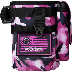 imageIron InfideI Battle Bottle Sleeve  64 oz and 32 oz Water Bottle Sleeve Only for Half Gallon 1L Steel Water Bottle  Rugged Cover with Molle for Versatile Design with Storage for Phone Wallet ampamp KeysRuthless Rose