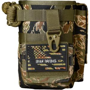 imageIron InfideI Battle Bottle Sleeve  64 oz and 32 oz Water Bottle Sleeve Only for Half Gallon 1L Steel Water Bottle  Rugged Cover with Molle for Versatile Design with Storage for Phone Wallet ampamp KeysTiger Stripe