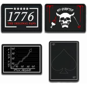 imageTactical Patch Bundle  FAround Bundle 3D PVC Morale Patch  Heavy Duty USA American Patriotic Patches for Military Police Army Caps Jackets Pants amp Gear FAround Bundle