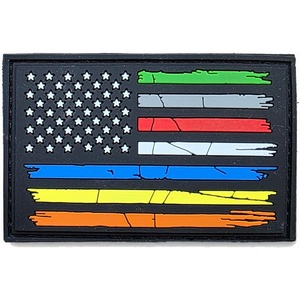 image:imageTactical Patch  One Size Fits All PVC Morale Patch  Heavy Duty USA American Patriotic Patches for Military Police Army Caps Jackets Pants amp Gear One Size Fits AllMulticolor Stripe Flag